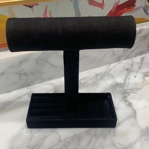 T-Bar Jewelry Storage & Display in Black Felt